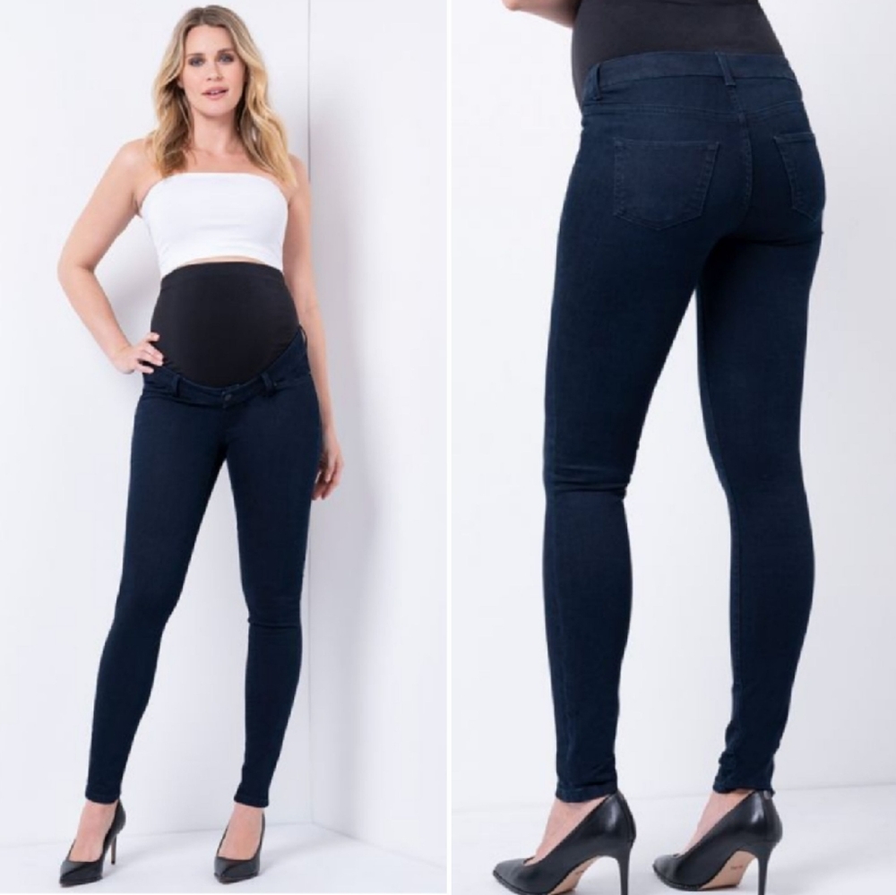 Seraphine Premium Indigo Over Bump Maternity Jeans Size 2